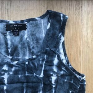 tie dye boxy tank top, bycorpus x urban outfitters